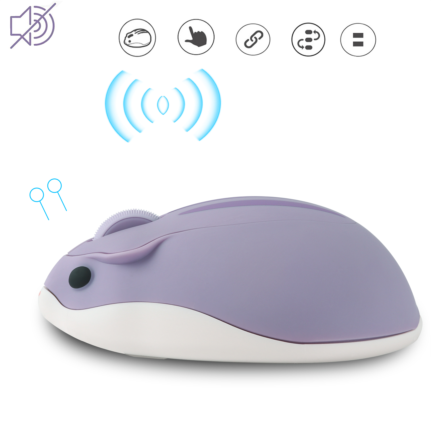 2.4G Wireless Mouse Purple Ham - Tradescantia Purple 리뷰 및 가격