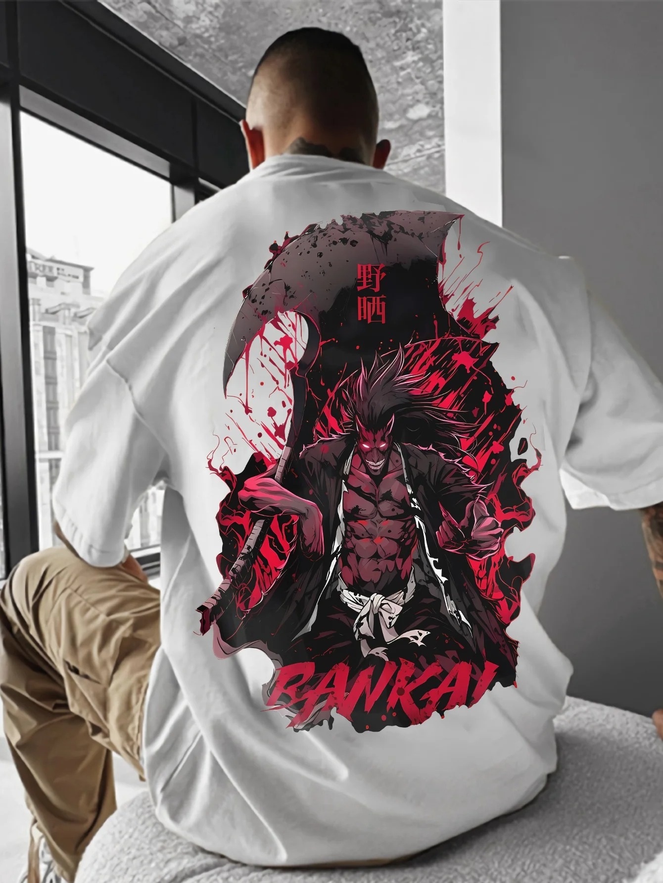 2026 BLEACH Kenpachi T-shirt A - Aglaonema Red 리뷰 및 가격