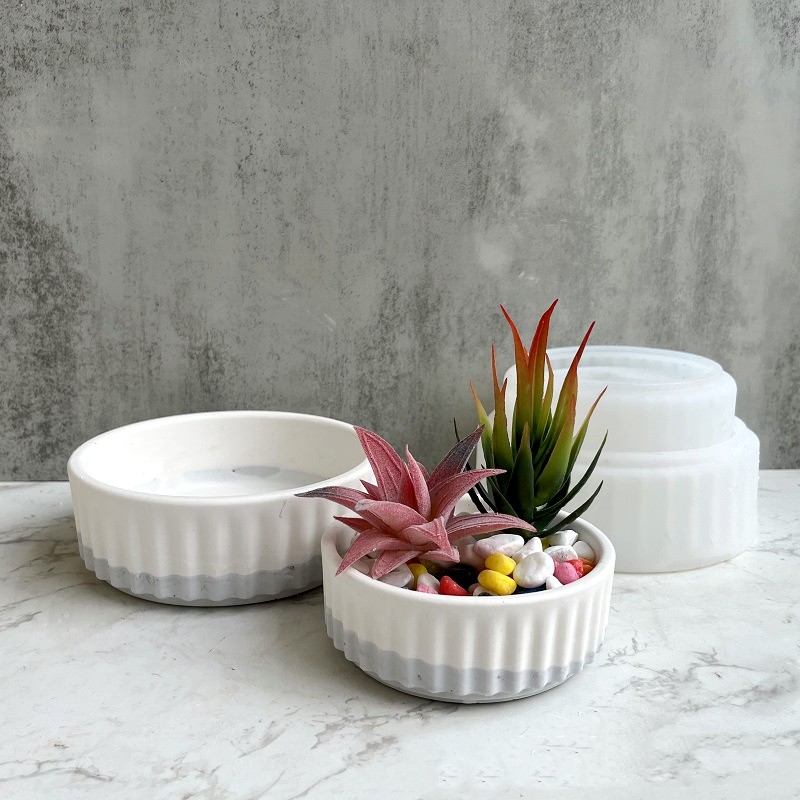 Stripe Flowerpot Silicone Mold - Echeveria Succulent 리뷰 및 가격